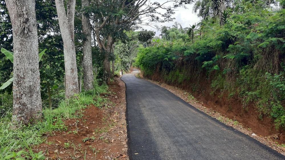 Akses jalan menuju Kampung Pakuwangi Desa Pangadegan
