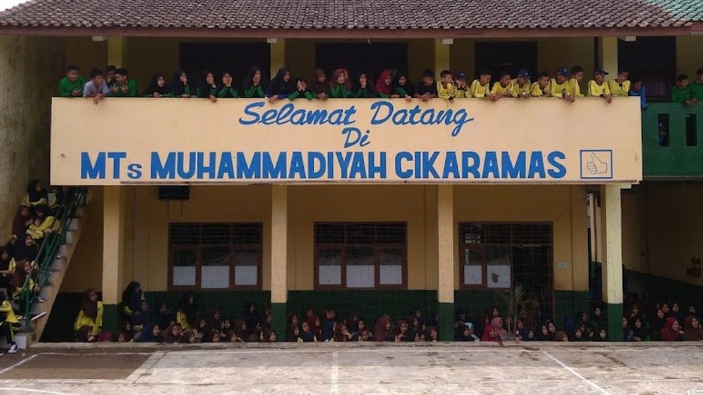 Gedung sekolah MTs Muhammadiyah Cikaramas