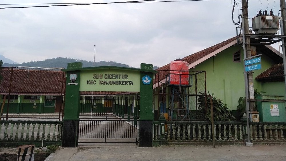 Gerbang sekolah SD Negeri CIgentur Tanjungkerta