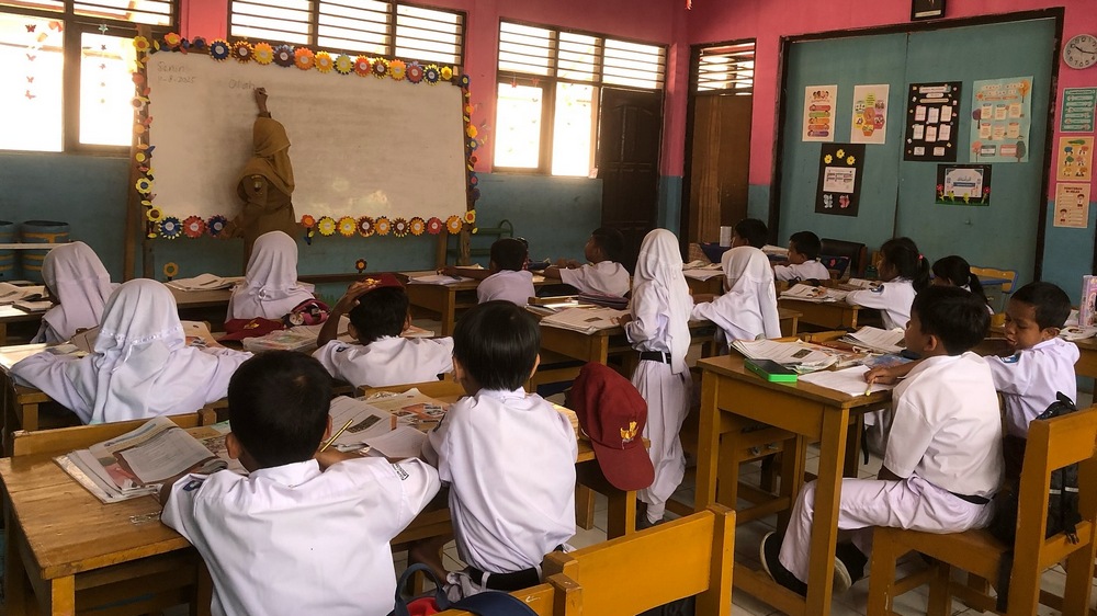 Kegiatan kelas SD Negeri Pangadegan Kecamatan Rancakalong