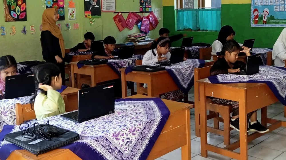 Kegiatan kelas SD Negeri Cibeureum II Kecamatan Cimalaka