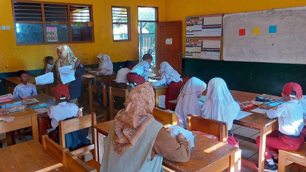 Kegiatan kelas SD Negeri Sukamantri Kecamatan Tanjungsari