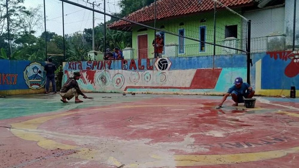 Fasilitas lapangan olahraga bola voli