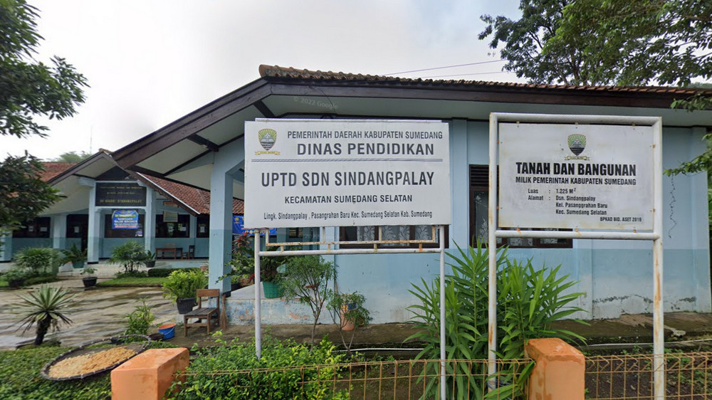 Papan nama SD Negeri Sindangpalay Sumedang Selatan
