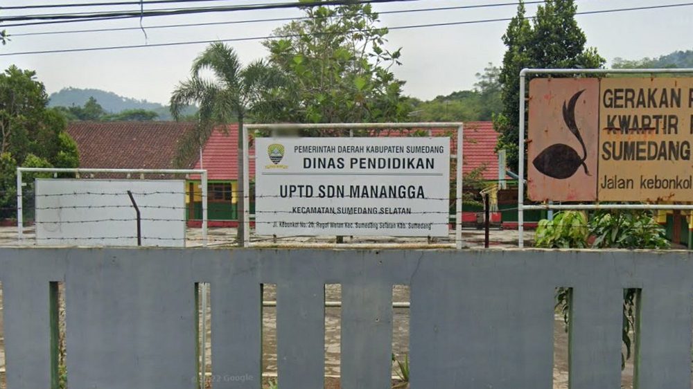 Papan nama SD Negeri Manangga Sumedang Selatan