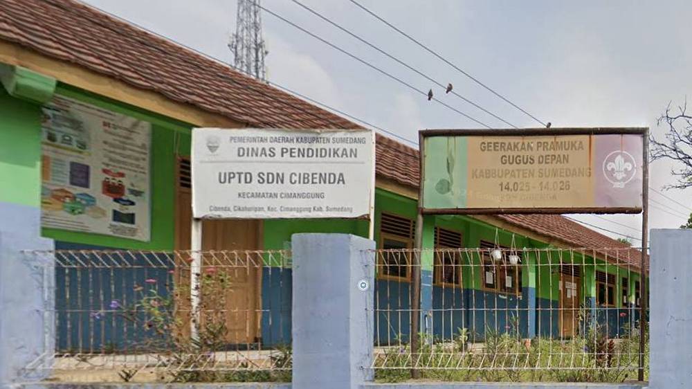 Papan nama SD Negeri Cibenda Kecamatan Cimanggung