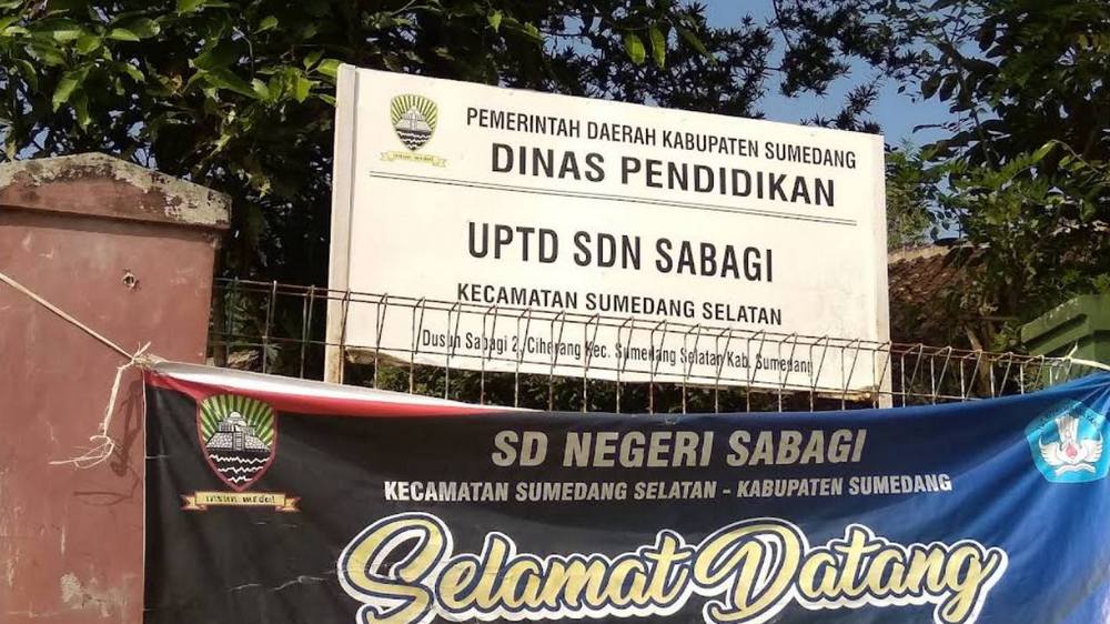 Papan nama SD Negeri Sabagi Sumedang Selatan