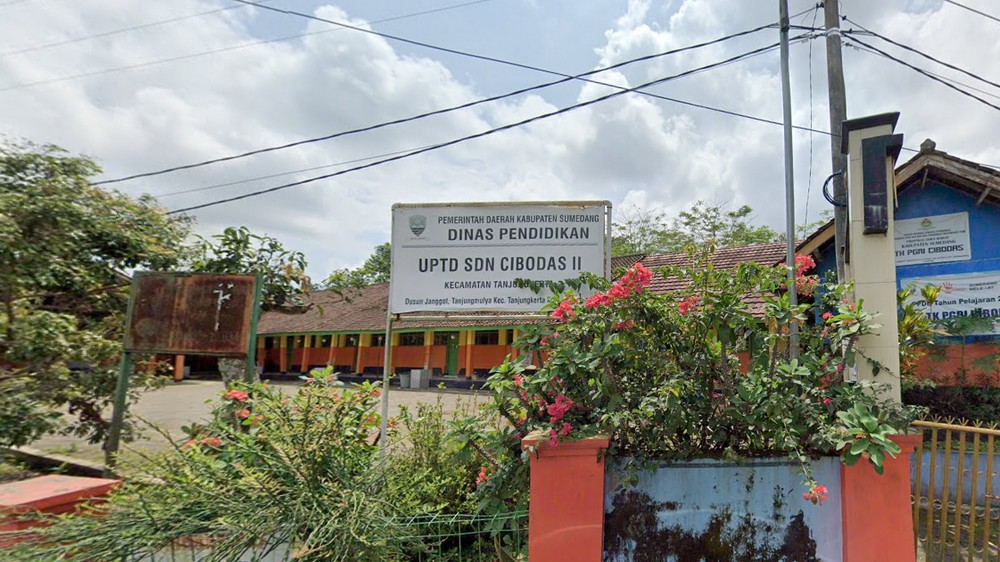 Papan nama SD Negeri Cibodas II Tanjungkerta