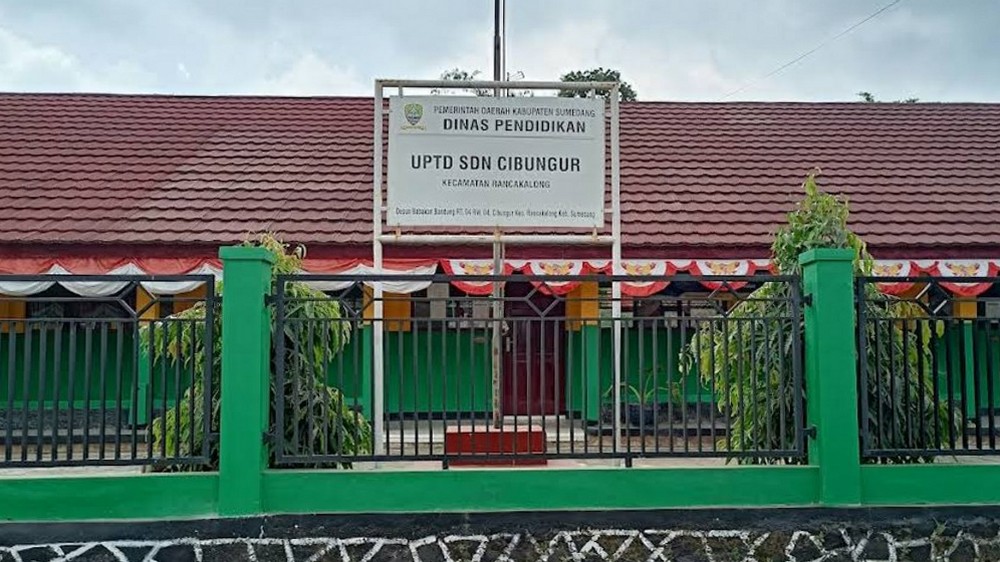 Papan nama SD Negeri Cibungur Kecamatan Rancakalong