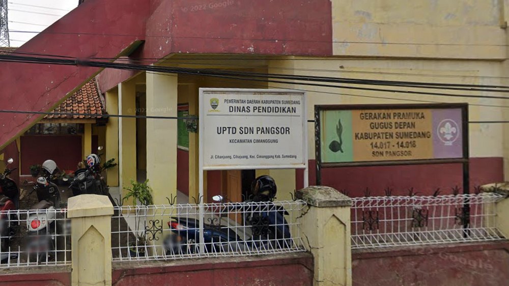 Papan nama SD Negeri Pangsor Kecamatan Cimanggung