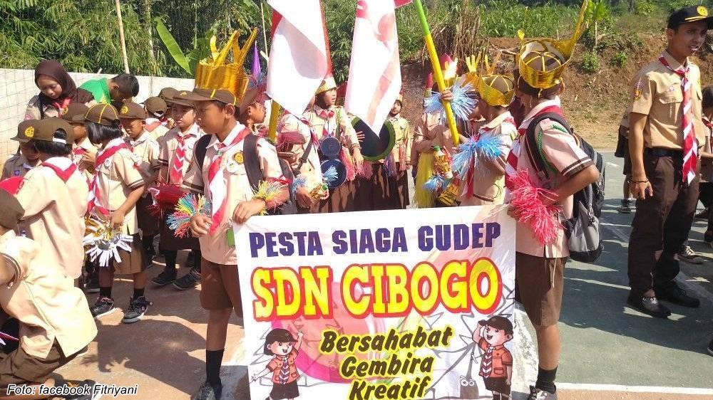 Kegiatan pramuka SD Negeri Cibogo Kecamatan Ganeas