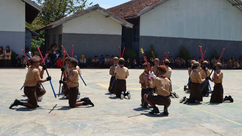Kegiatan pramuka SD Negeri Bangkir Kecamatan Cimanggung