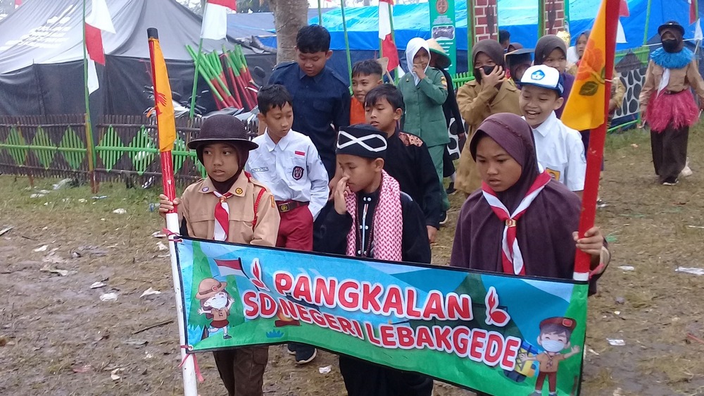 Kegiatan pramuka SD Negeri Lebakgede Kecamatan Cimanggung