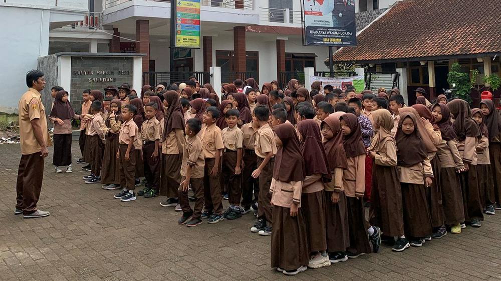 Kegiatan pramuka SD Negeri Tanjungsiang Kecamatan Cimanggung