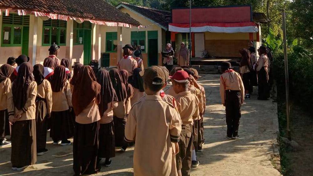 Kegiatan pramuka SD Negeri Sirnaluyu Kecamatan Rancakalong