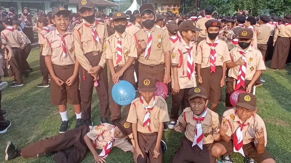 Kegiatan pramuka SD Negeri Margasuka I Sumedang Selatan