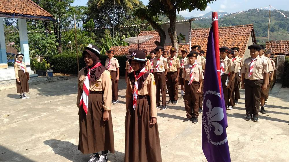 Kegiatan pramuka SD Negeri Sindangpalay Sumedang Selatan