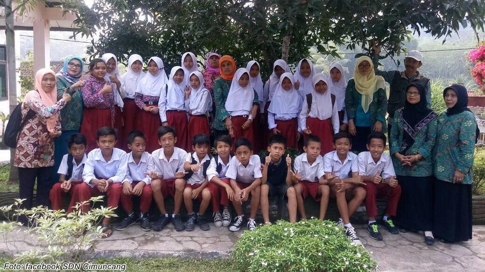 Sebagian siswa SD Negeri Cimuncang Tanjungkerta
