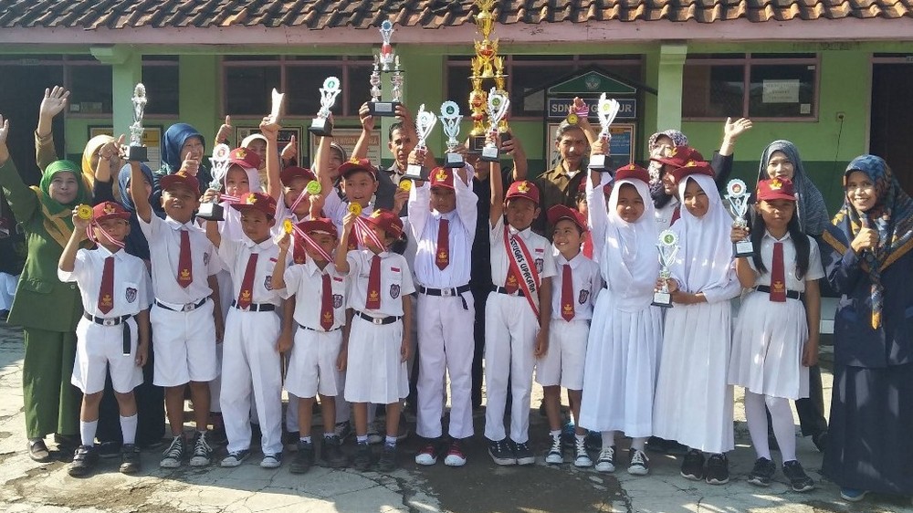 Sebagian siswa SD Negeri CIgentur Tanjungkerta