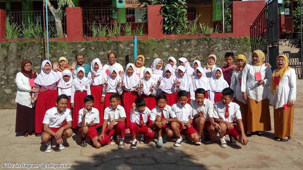 Sebagian siswa SD Negeri Peusar, Sumedang Selatan