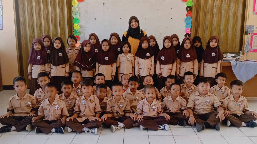 Sebagian siswa SD Negeri Bojongkoneng Kecamatan Ganeas