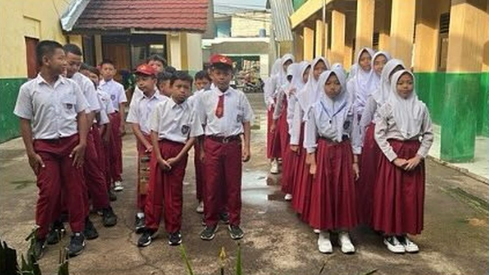 Sebagian siswa SD Negeri Bunter I Kecamatan Cimanggung