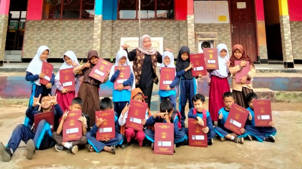 Sebagian siswa SD Negeri Lebakgede Kecamatan Cimanggung