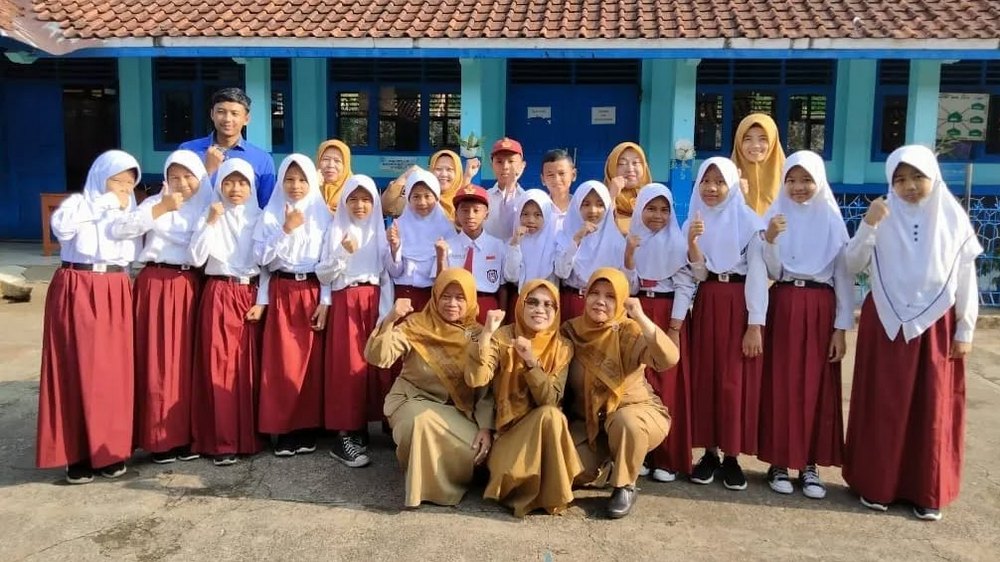 Sebagian siswa SD Negeri Baginda I Kecamatan Sumedang Selatan
