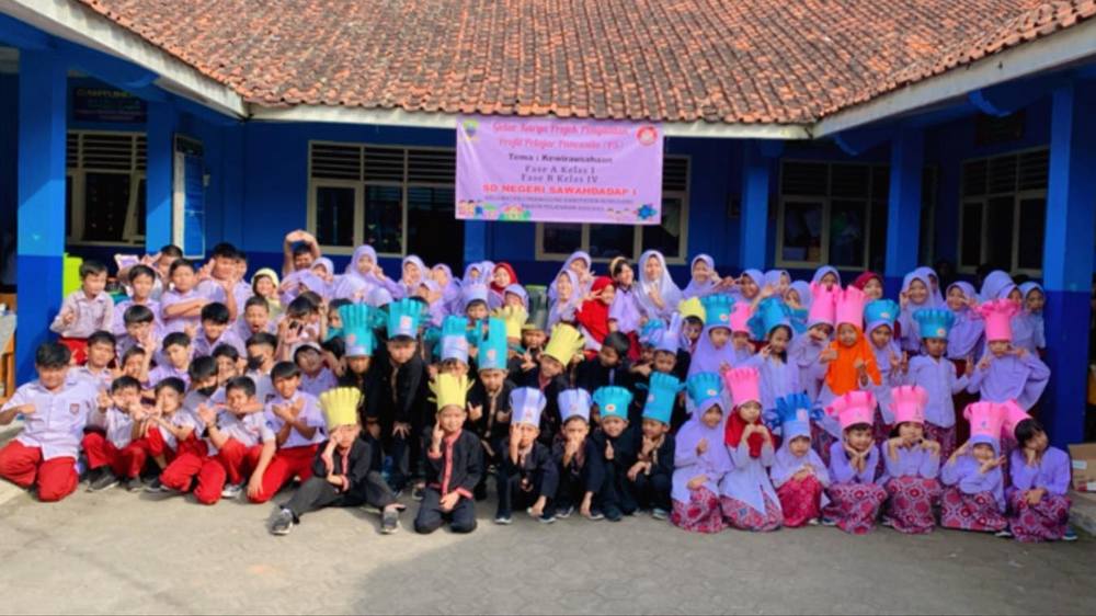 Sebagian siswa SD Negeri Sawahdadap I Kecamatan Cimanggung