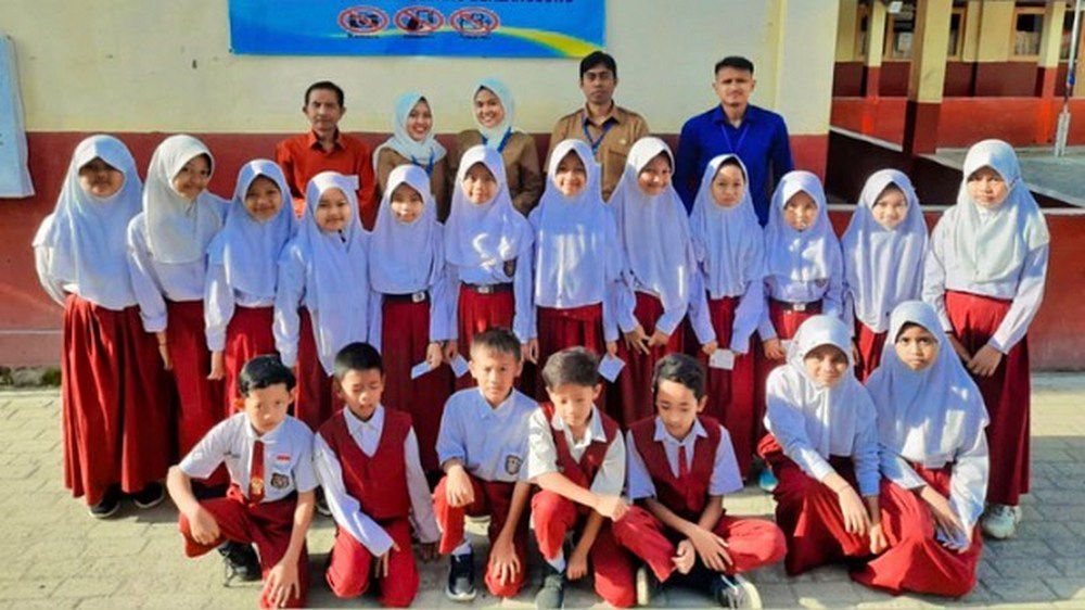 Sebagian siswa SD Negeri Tanjungsiang Kecamatan Cimanggung