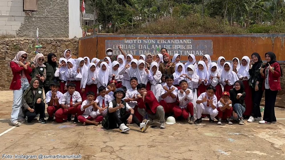 Sebagian siswa SD Negeri Cikandang Kecamatan Tanjungsari