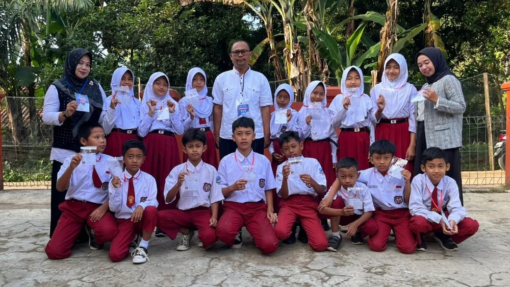 Sebagian siswa  SD Negeri Karanglayung Kecamatan Tanjungsari