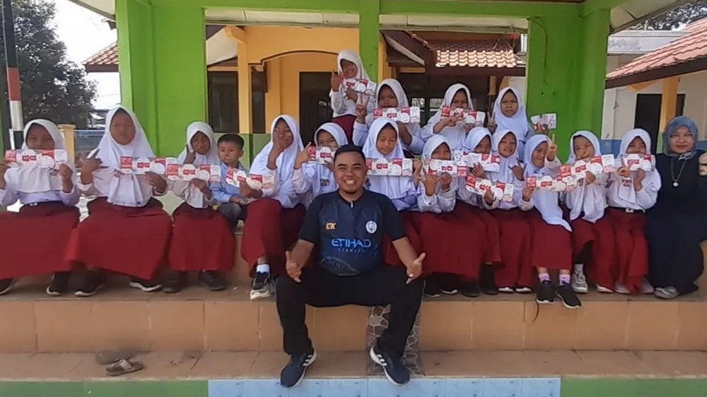 Sebagian siswa SD Negeri Cikawao Kecamatan Pamulihan