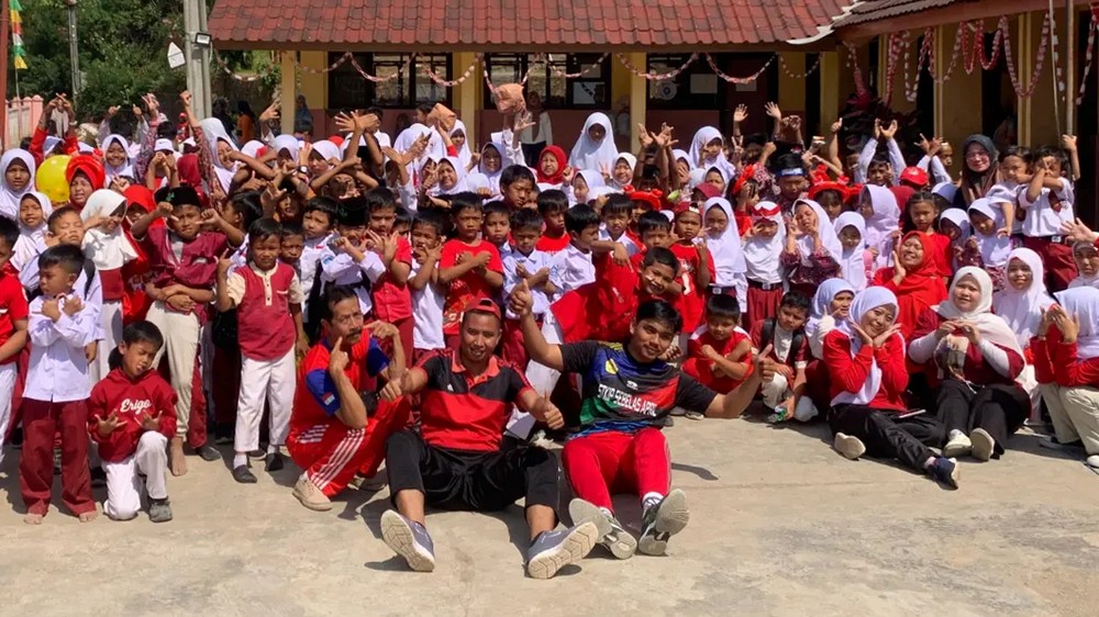 Sebagian siswa SD Negeri Cigendel Kecamatan Pamulihan
