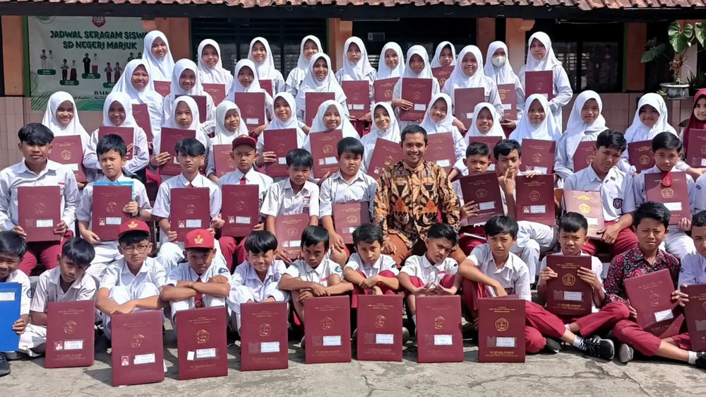 Sebagian siswa SD Negeri Mariuk Kecamatan Tanjungsari