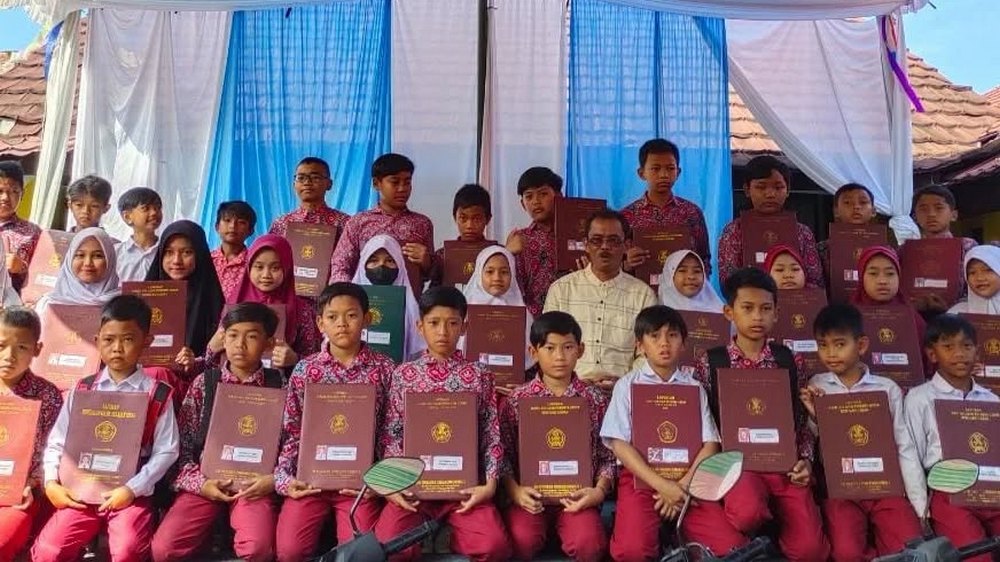 Sebagian siswa SD Negeri Cimanggung I Kecamatan Cimanggung