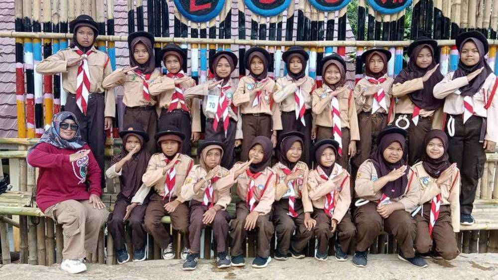 Sebagian siswa MIS Cikeusi