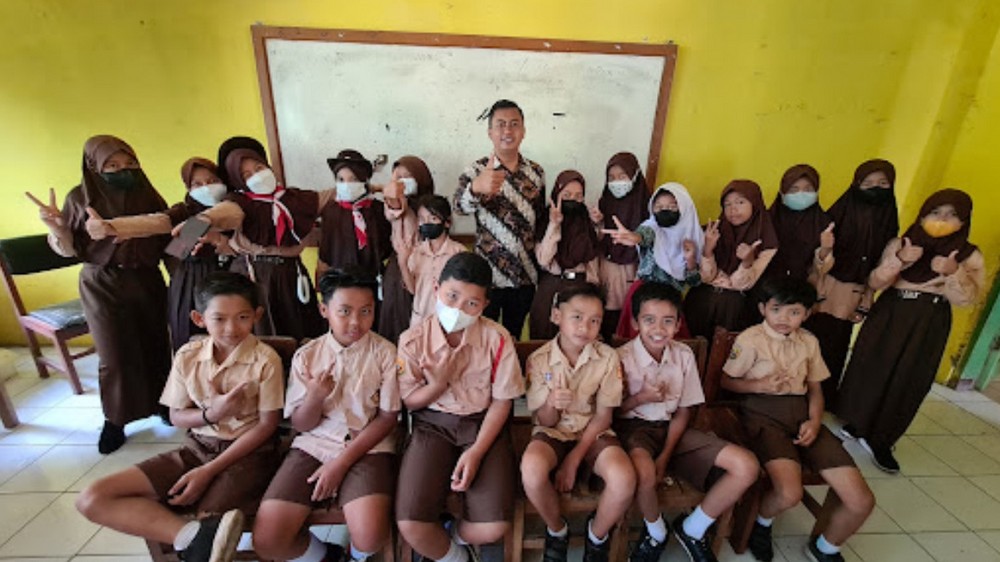Sebagian siswa SD Negeri Panorama Kecamatan Cimalaka