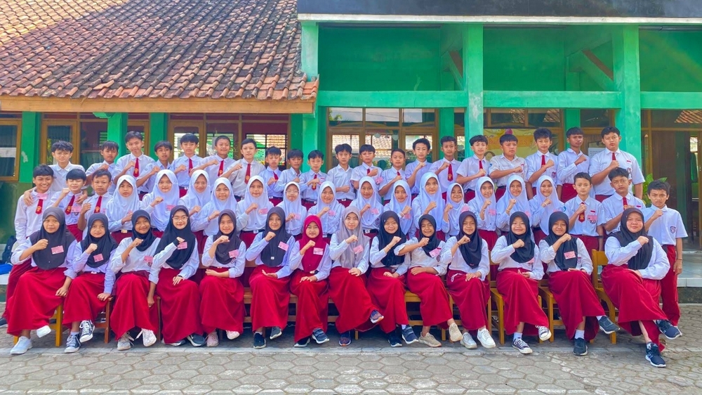 Sebagian siswa SD Negeri Ciuyah I Kecamatan Cisarua