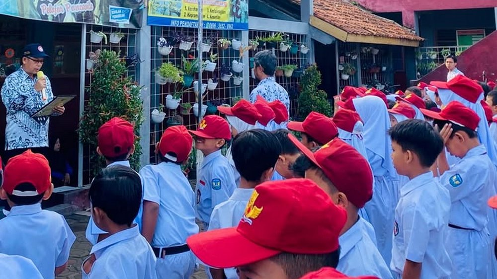 Upacara bendera SD Negeri Pangsor Kecamatan Cimanggung