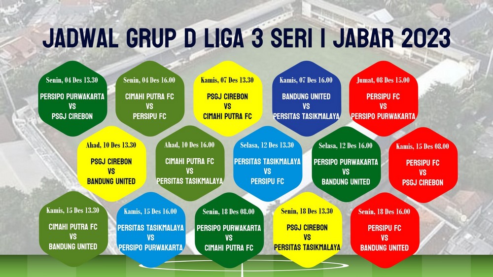 Jadwal Pertandingan Grup D Liga 3 Seri 1 Jawa Barat 2023
